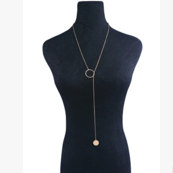 NEW circle lariat necklace - Picture 2 of 3